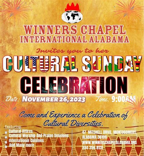 Cultural Sunday, Winners Chapel International Alabama, Montgomery ...