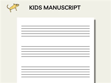 Printable Music Manuscript , Kids Music Paper, Large Staff Paper, A4 ...