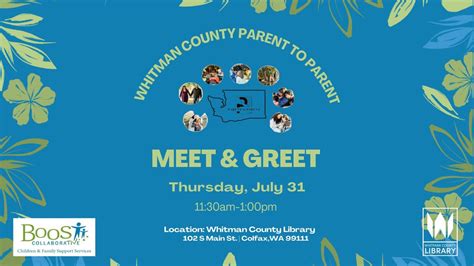 Parent to Parent: Meet & Greet, 102 S Main St, Colfax, WA, United ...