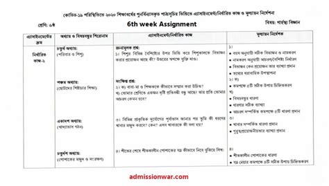 Image result for Assignment 2021 Class 6 12 Week MS Easy Teaching