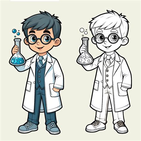 Science Lab Coloring Pages 的图像结果