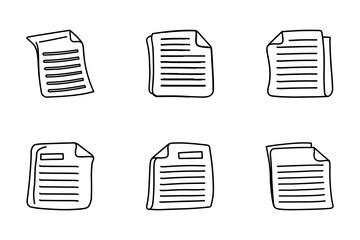Vector art style document icon bundle set design | Premium AI-generated ...