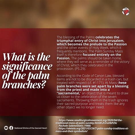NATIONAL SHRINE OF THE SACRED HEART: SIGNIFICANCE OF THE PALM BRANCHES
