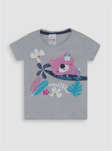 Girls Grey Printed T-Shirt – Shopforshops