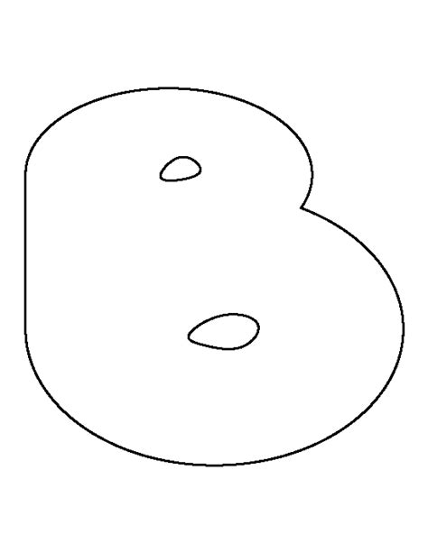 Printable Bubble Letter B Template