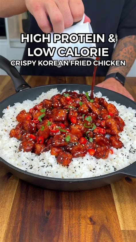 Most Delicious High Protein Sticky Korean Fried Chicken! Only 452 CALS ...