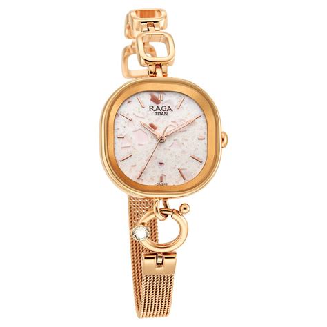 Buy Online Titan Raga Delight Pink Dial Analog Metal Strap watch for ...