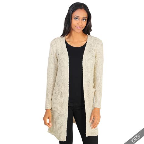 Ladies Long Knitted Cardigan at Mia Stanfield blog