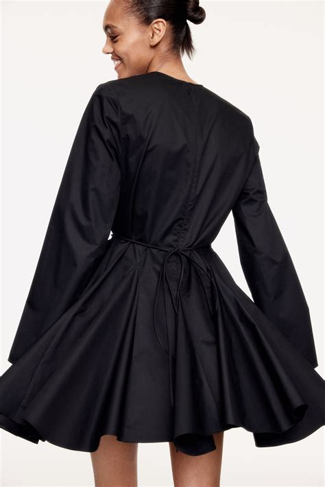 Dress with Flared Skirt - Black - Ladies | H&M PH