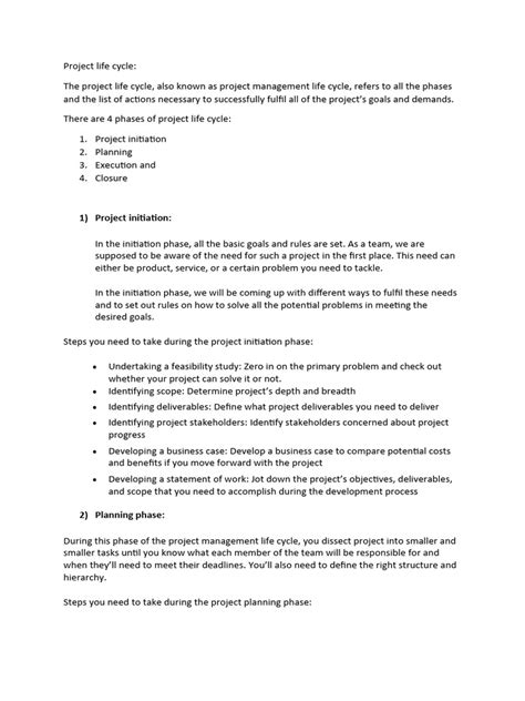 Project Management Life Cycle PDF 的图像结果