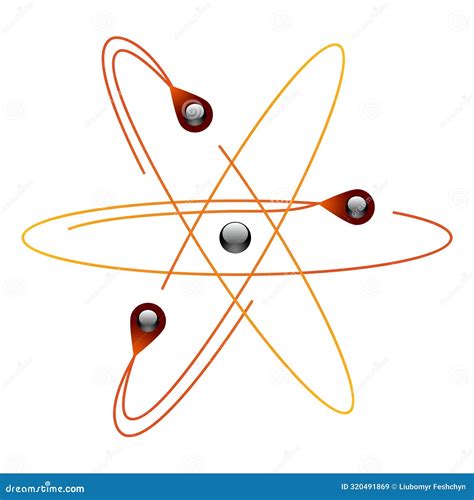 Atom Symbols Of Nuclear Energy Icon. Scientific Research And Molecular ...