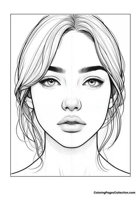 Face Realistic Girl Coloring Pages | Free Printable | Download PDF