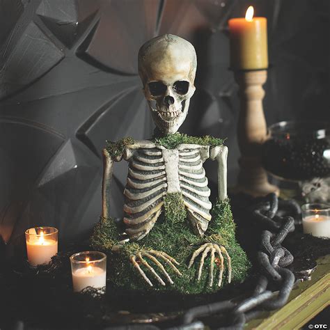 9 3/4" x 14 3/4" Mossy Skeleton Tabletop Animated Prop Halloween ...