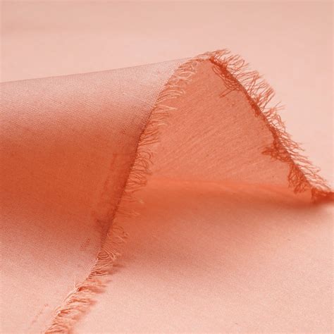 Buy Coral Pink Piece Dyed Pure Chanderi Fabric 67630-D/125 | FFAB