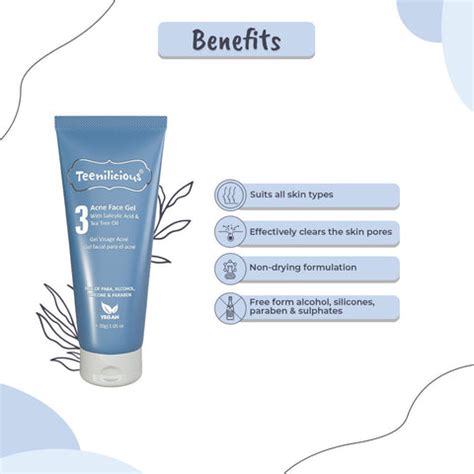 Buy Acne Face Gel For Blackheads & Whiteheads | Teenilicious