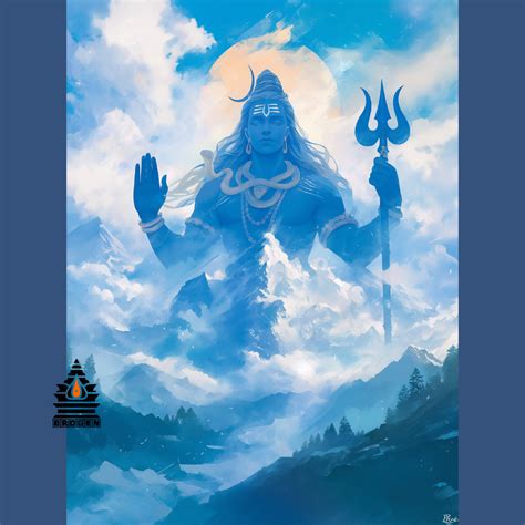 Digital Art of Hindu God Shiva | High-Resolution PNG Download | Spirit – Brogen - painting of lord shiva