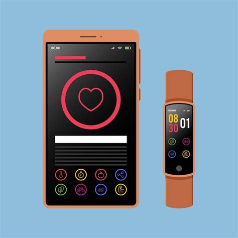 Trackers fitness design plat | Vecteur Gratuite