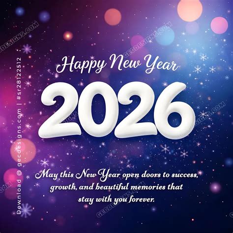 Happy New Year 2026 Greeting Image with Heartfelt Wishes, Celebration ...