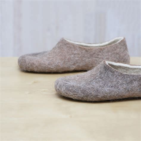 Boiled wool slippers for women made of natural sheep and | Etsy