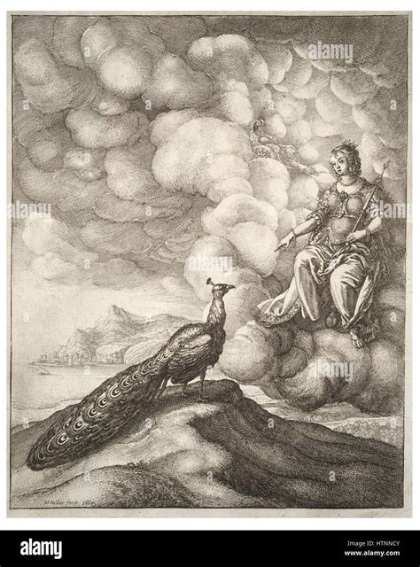 Wenceslas Hollar's engraving 'Juno and the Peacock' illustrates the ...