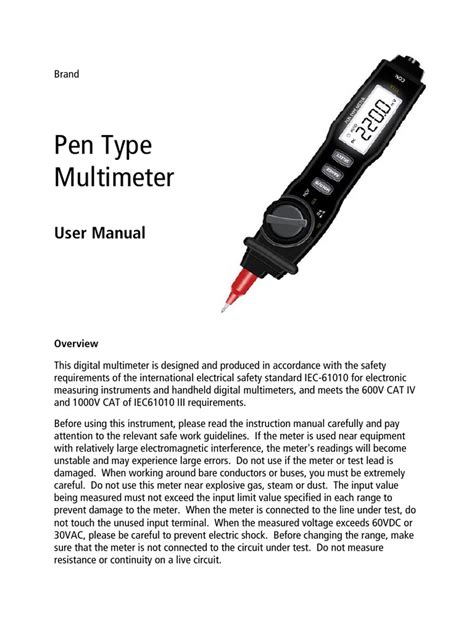 Image result for 7 Function Digital Multimeter Manual