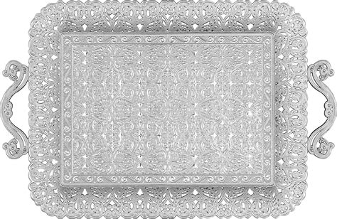 Amazon.com: VOSAREA Stainless Steel Serving Tray Rectangular Metal ...