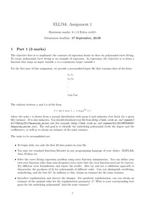 A4 22 - Pattern Recognition - ELL784/AIP701: Assignment 4 Last updated ...