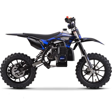 MotoTec Thunder 50cc 2-Stroke Kids Gas Dirt Bike Blue-MT-Thu