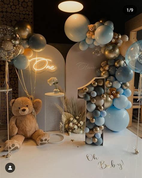 Adorable Teddy Bear at Baby's First Birthday Party