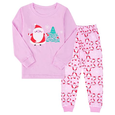 HYCLES Girls Christmas Pajamas Toddler Boy Kids Holiday Pajamas Set ...