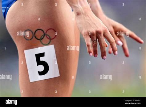 Slovakia's Emma Zapletalova prepares to start a women's 400 meters ...