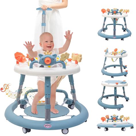 Amazon.com : 4 in 1 Baby Walker, Baby Walker with Wheels & 4 Heights ...