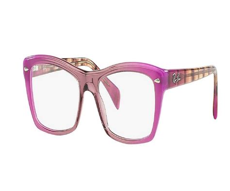 Buy RAY-BAN RB5255-5489 Eyeglasses Pink Multicolour 53mm at Amazon.in
