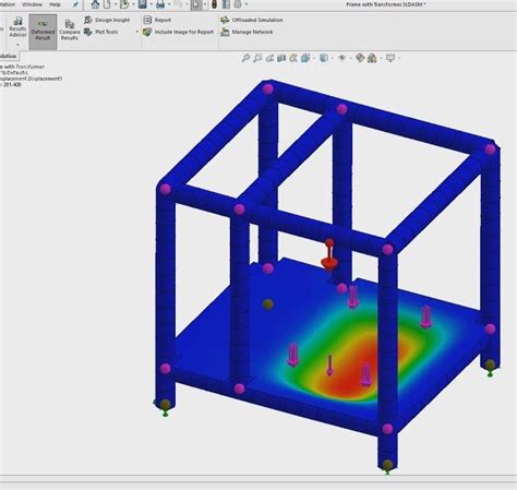 SolidWorks Linear Dynamic Study 的图像结果