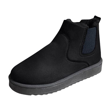 Penkiiy Women Classic Ultra Mini Snow Boots, Faux Fur Lined Slip On ...