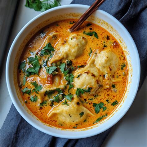 Coconut Curry Soup with Dumplings: A One-Pot Meal - Easy Quick Tasty