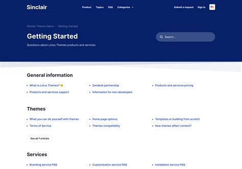 Sinclair - Lotus Themes, Zendesk partner help center theme for Zendesk