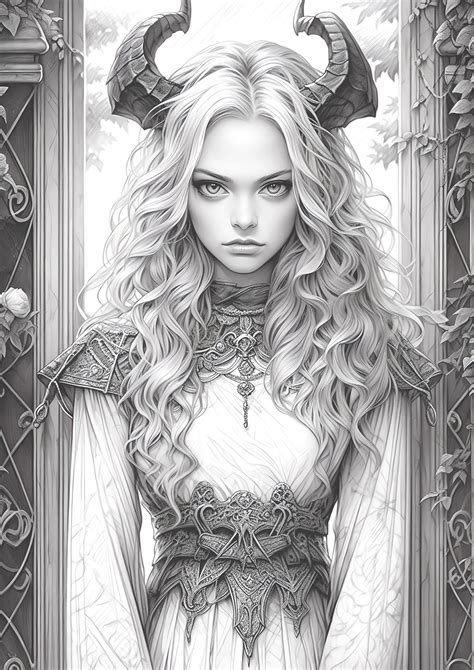 Dark Evil Fairies Coloring Book: Grayscale Fantasy Art (HD PDF) - Etsy ...