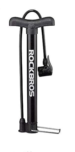 Rockbros Road Bike Tire Ball Inflator Pressure Air Pump (Black, Small ...