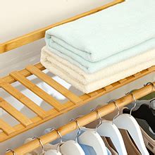 LEOPAX Bamboo Coat/Clothing/Garment Rack/Freestanding Storage with 5 ...