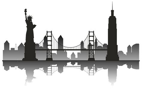 New York Skyline Silhouette Vector