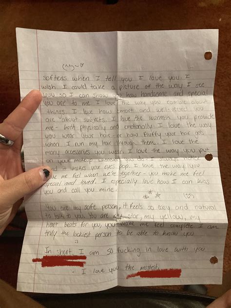 A hand written love letter from my girlfriend : r/MadeMeCry