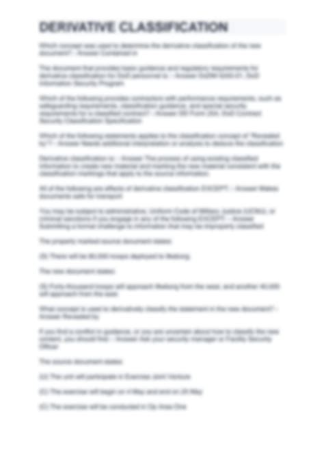 SOLUTION: Derivative classification - Studypool