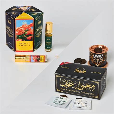 Ma'amoul Bakhoor Variety Box & Burner + Attar Oil Set | High-Quality ...