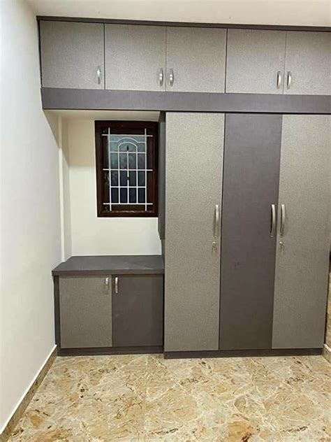 SM Interior Slimline 2 Door Almirah with Locker (Engineered Wood,Brown ...