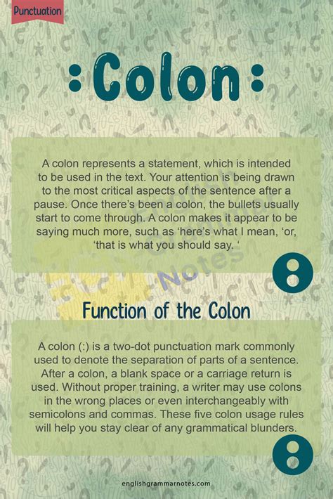 Colon | What Exactly Is a Colon?, Functions and Uses of a Colon ...