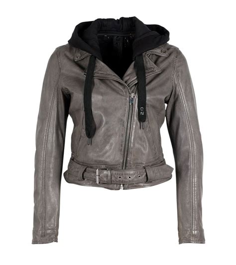 LEATHER JACKET WITH HOODIE – TALIASOL