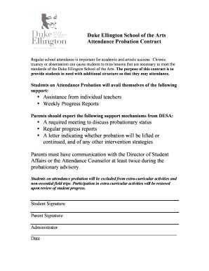 Attendance Probation Letter - Fill Online, Printable, Fillable, Blank ...