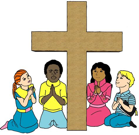 Praying Kids Clipart