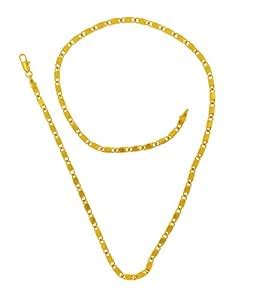 Saizen CH125 22K Yellow Gold Plated Chain for Men/Boys/Boyfriend ...